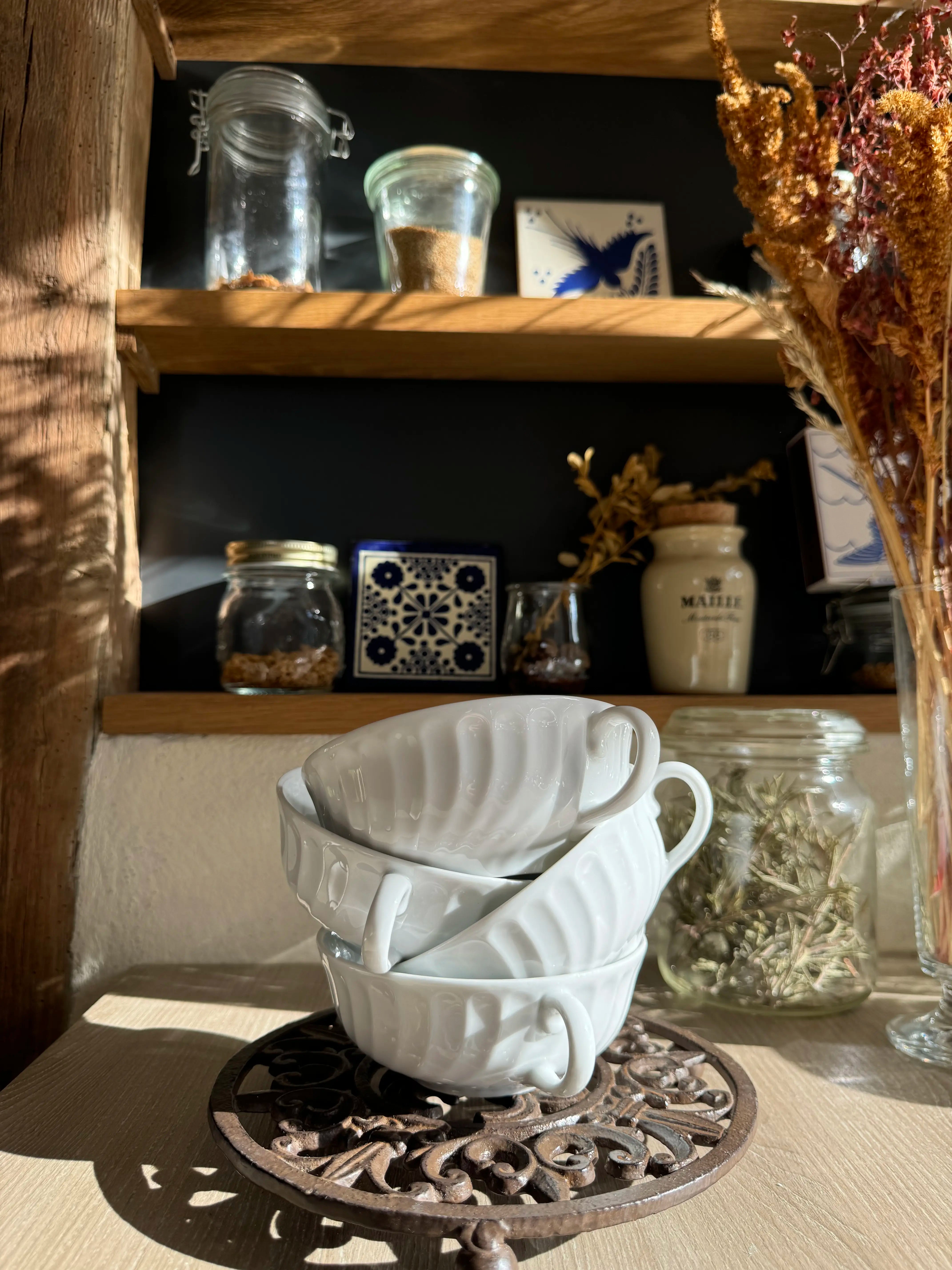 Petits bols à soupe en porcelaine blanche