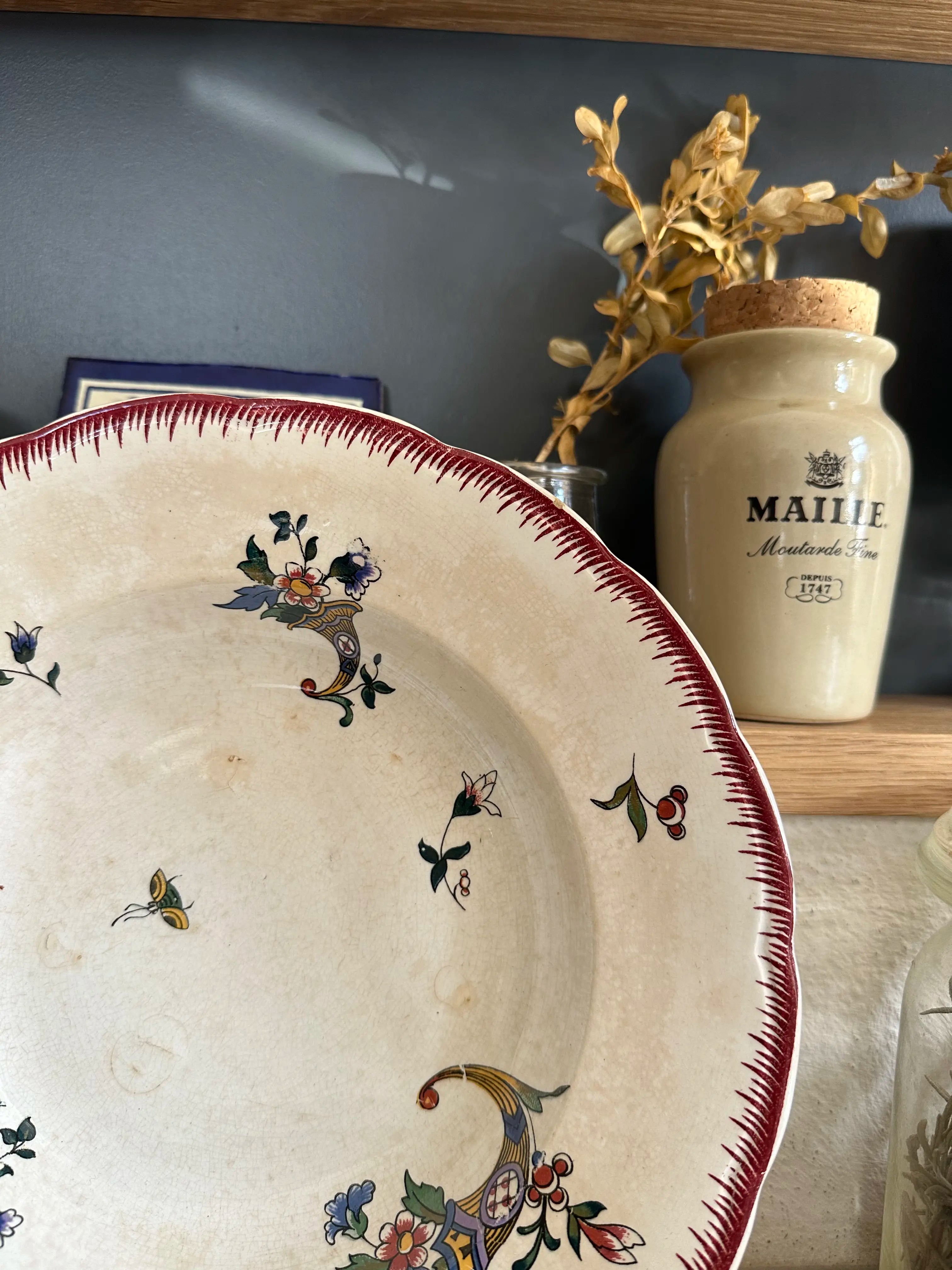 Plat creux en faïence - Saint-Amand & Hamages