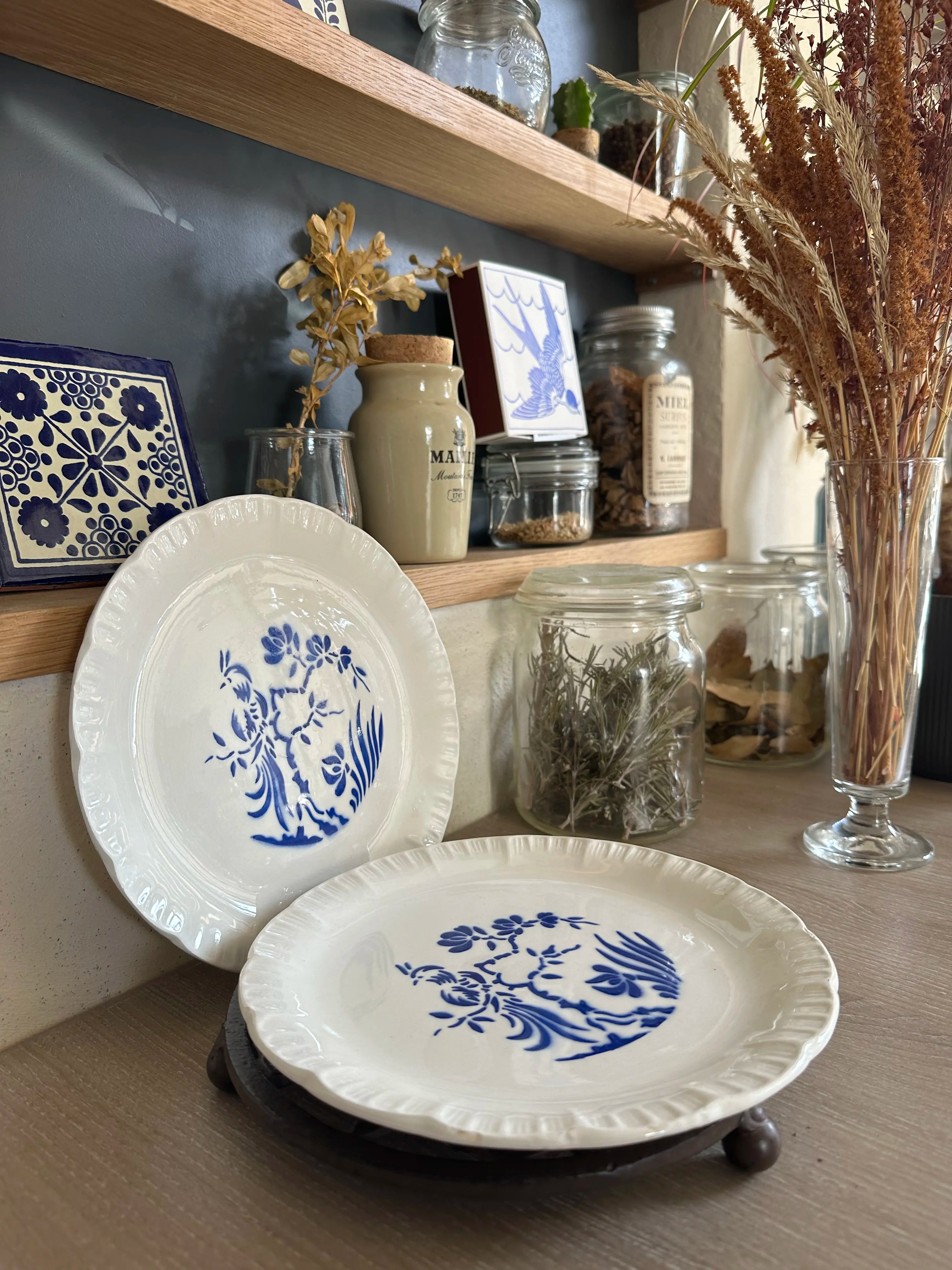 Assiettes creuses Digoin Sarreguemines “Paradis”