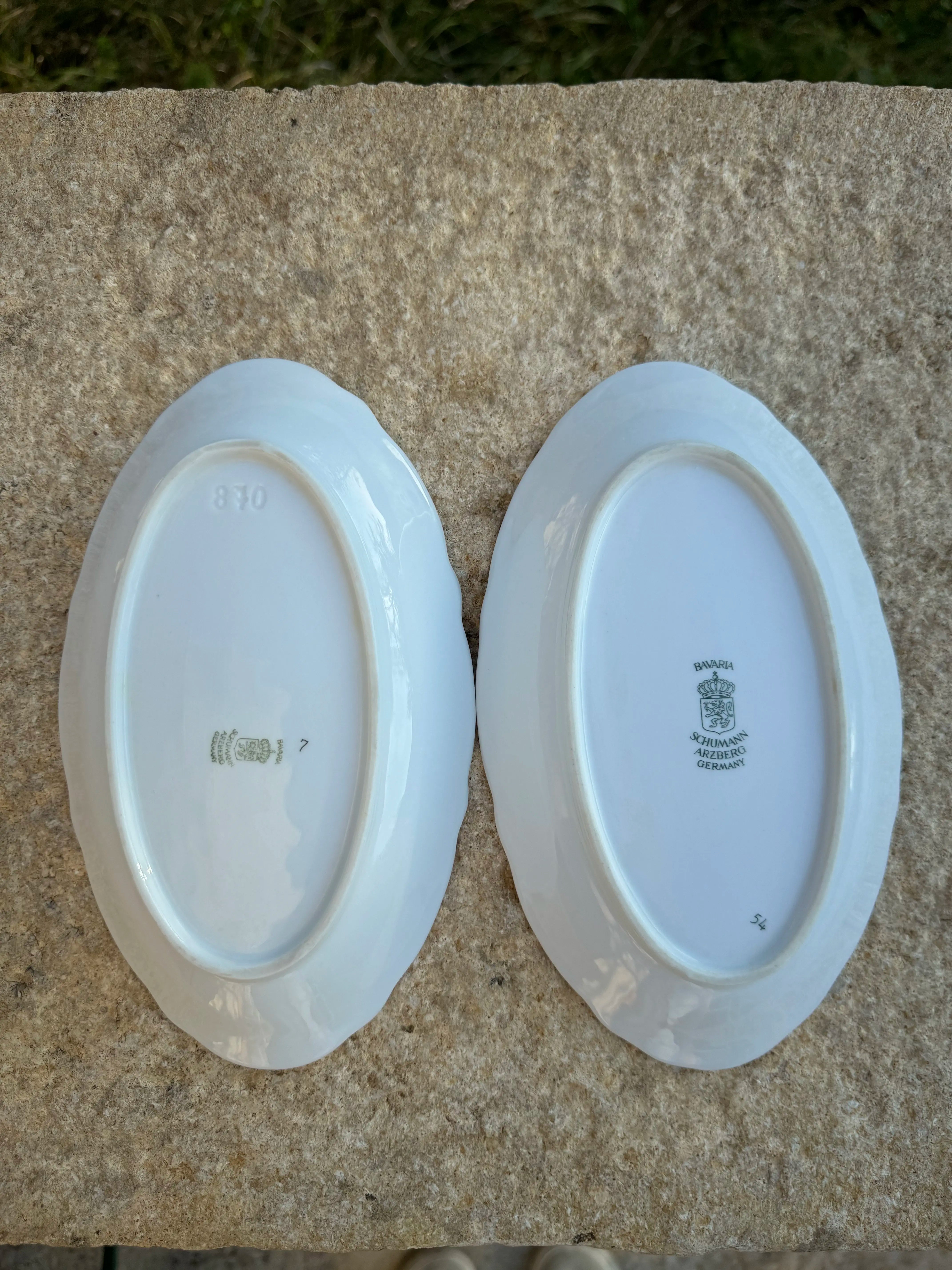 Paire de plats en porcelaine Schumann Arzberg Bavaria