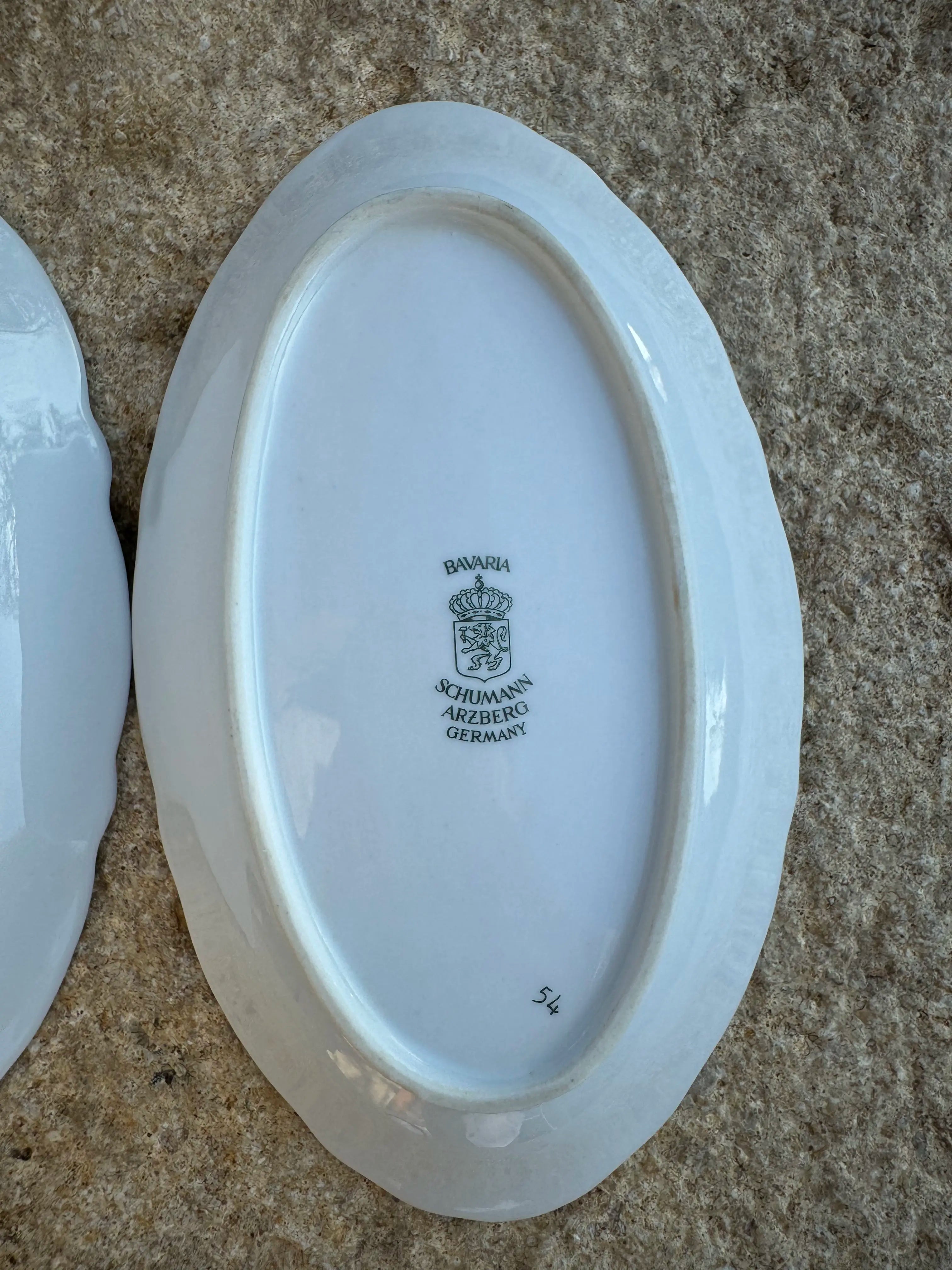 Paire de plats en porcelaine Schumann Arzberg Bavaria