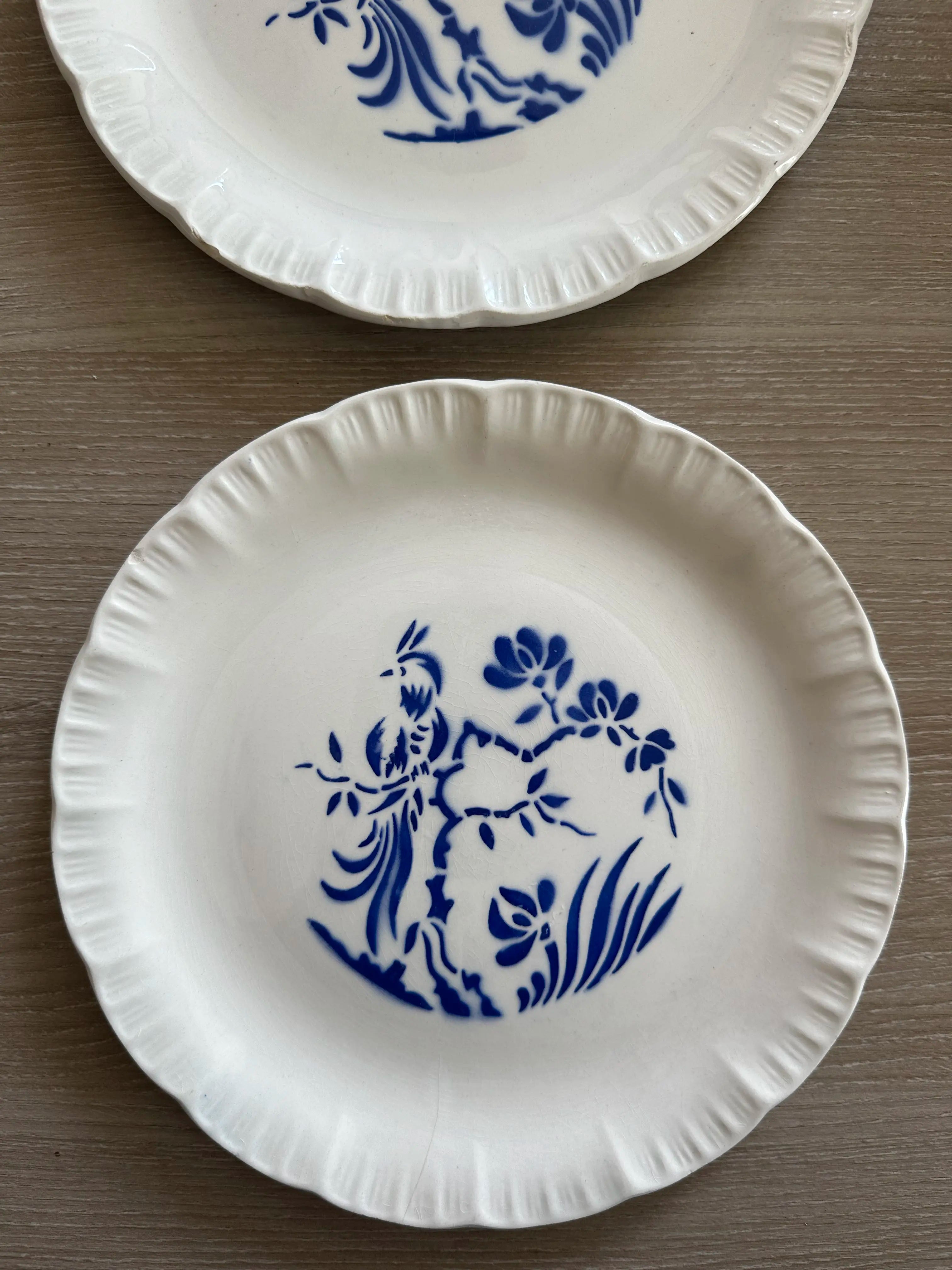 Assiettes creuses Digoin Sarreguemines “Paradis”