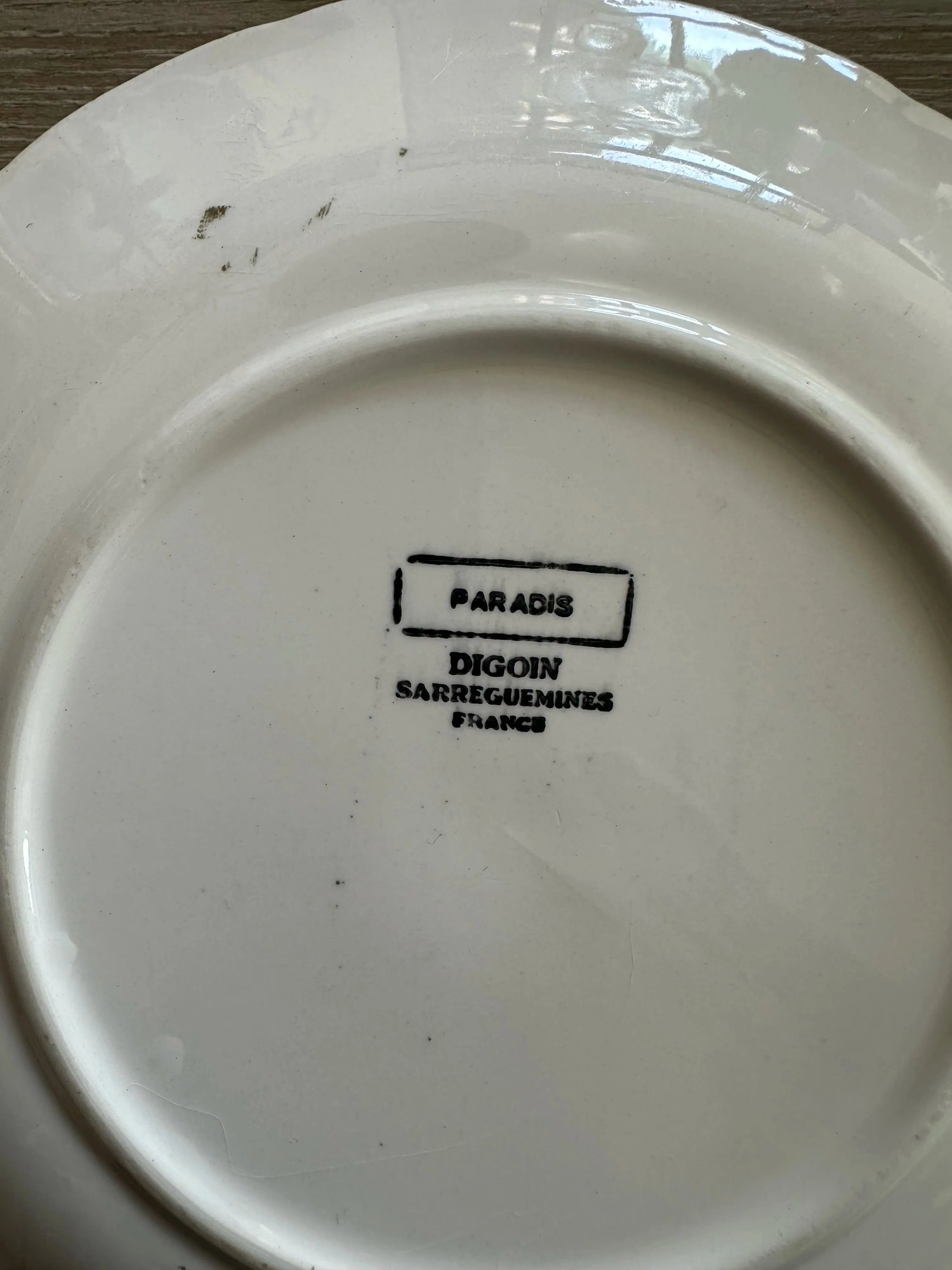 Assiettes creuses Digoin Sarreguemines “Paradis”