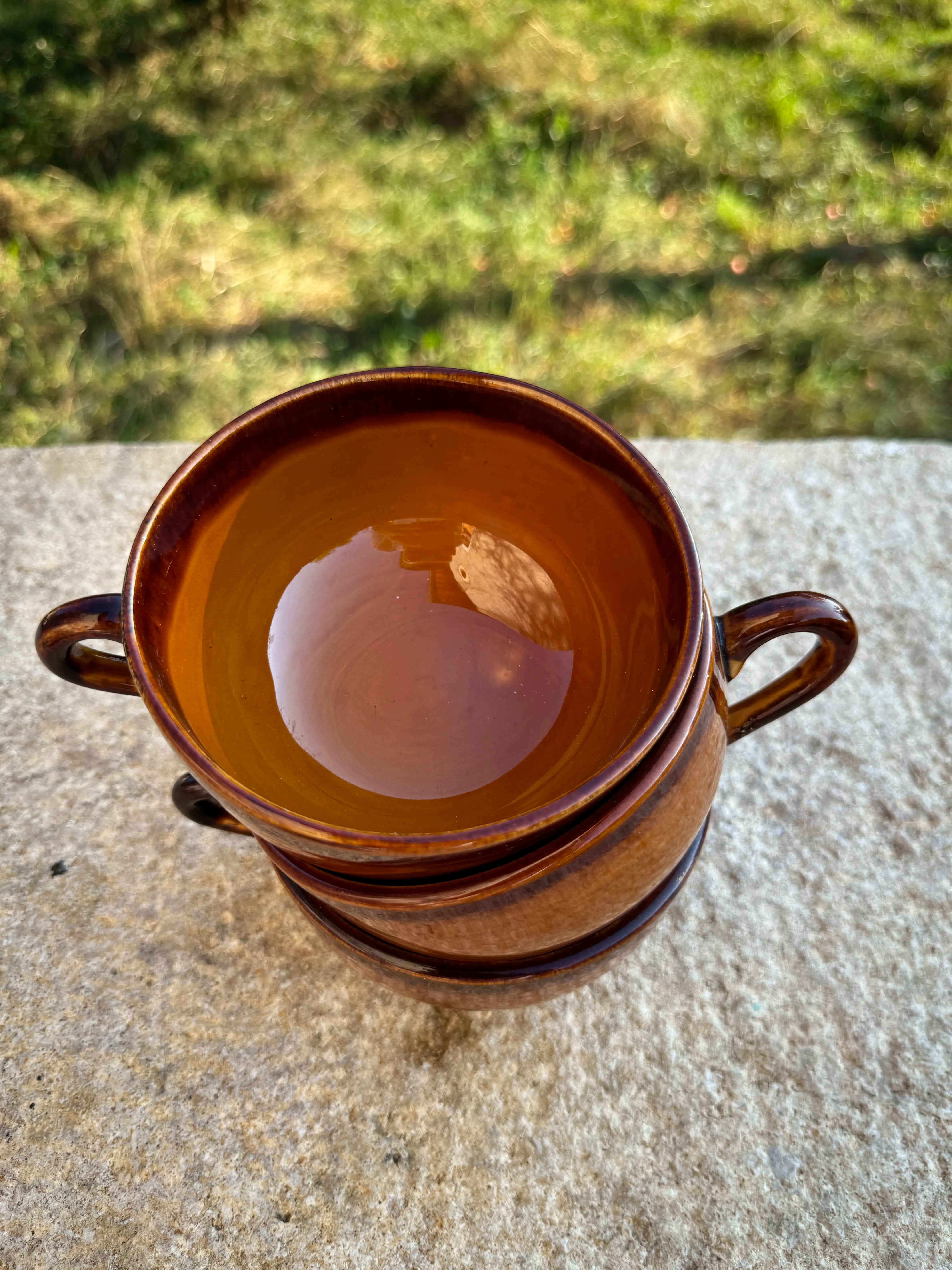 Tasses vintage en céramique Saint Clément