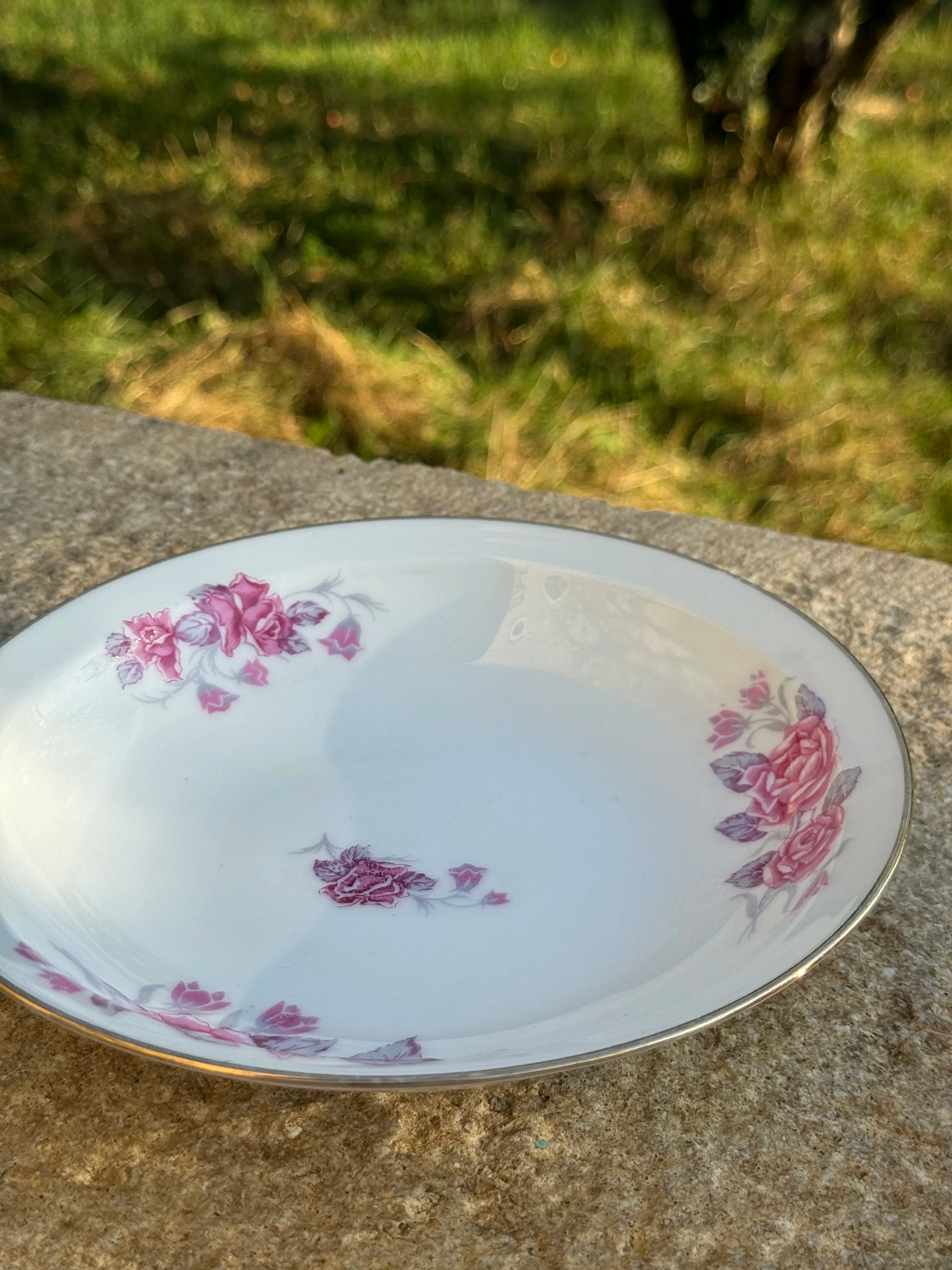 Assiettes en porcelaine fleurie